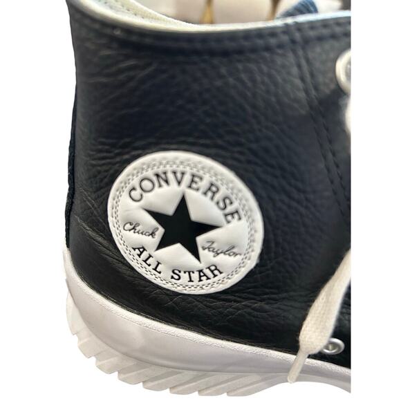 CONVERSE CTA Lugged 2.0 Black Leather Boots Sneakers Men’s 8 Women’s 10 - Picture 2 of 8